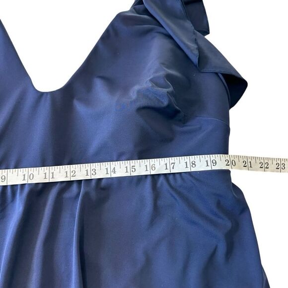 NWT Lane Bryant Flutter Sleeve Navy Blue Modest Swim Dress, Plus Size 24 - Picture 8 of 11